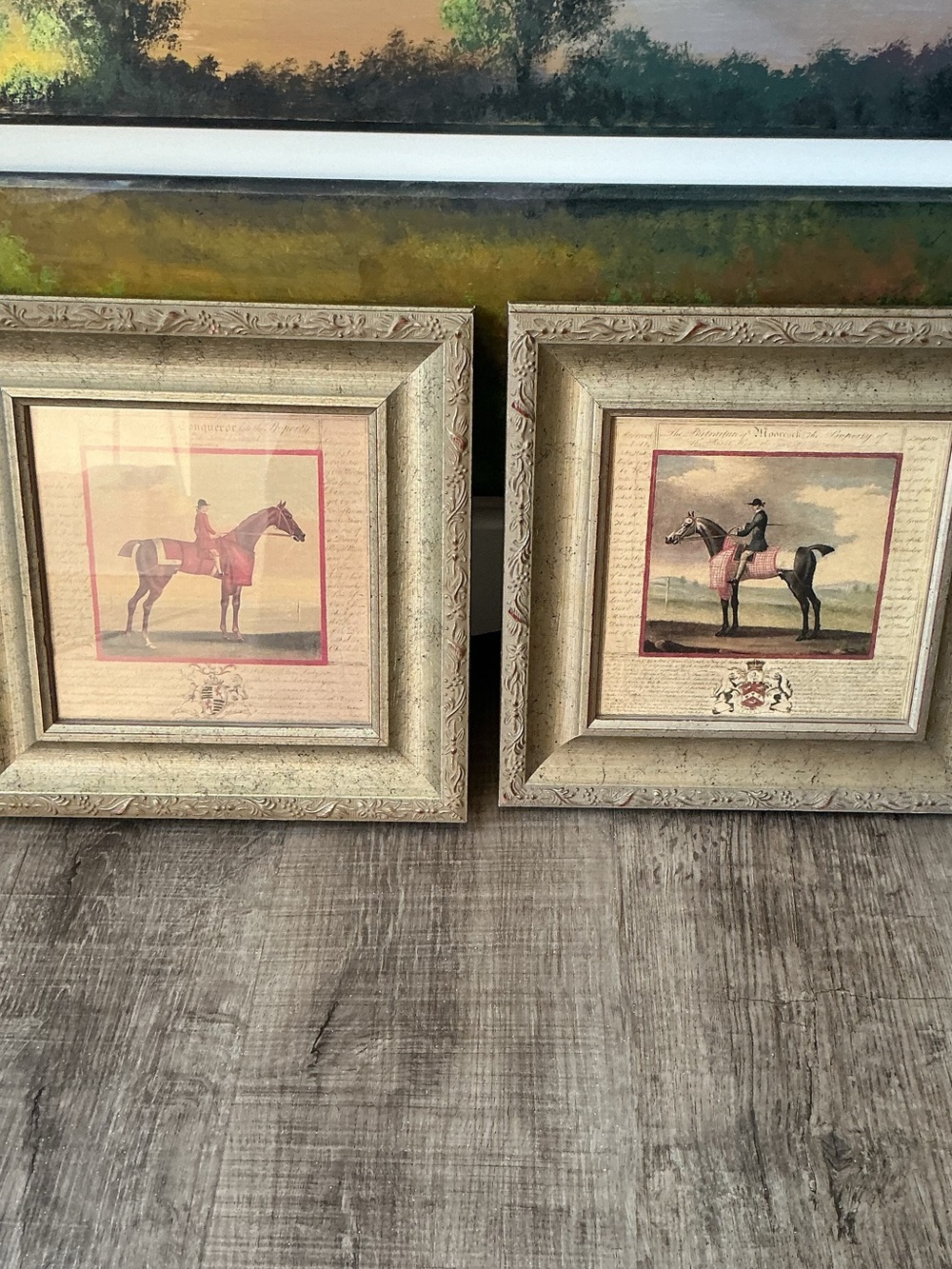 BLACK HORSE (Cheval Noir) & ROAN HORSE (Cheval Rouan) BY BOMBAY COMPANY Framed